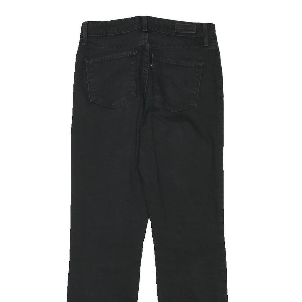 LEVI'S Womens Jeans Black Regular Straight Denim W26 L27 Classic Casual Zip