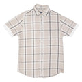 KICKERS Mens Flannel Shirt Beige Plaid S