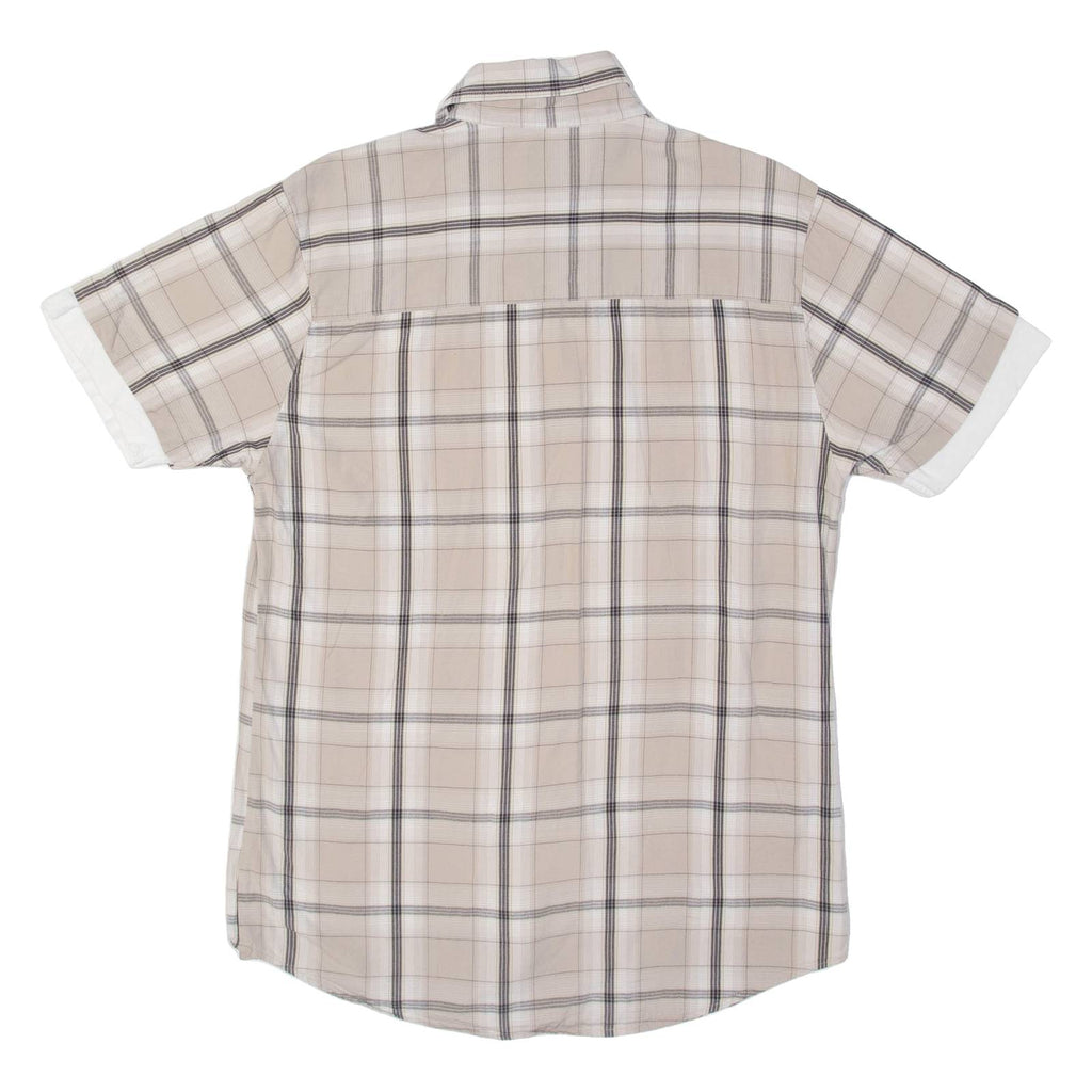 KICKERS Mens Flannel Shirt Beige Plaid S
