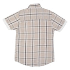 KICKERS Mens Flannel Shirt Beige Plaid S