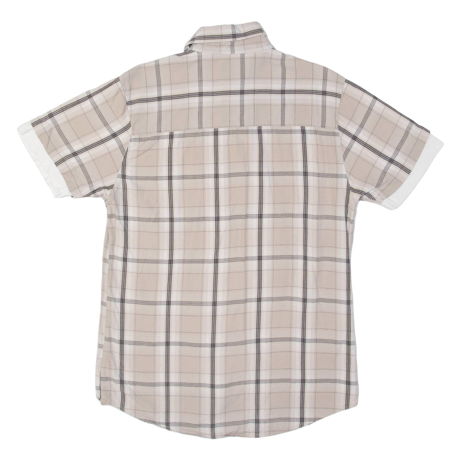 KICKERS Mens Flannel Shirt Beige Plaid S