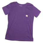 CARHARTT Womens Purple Pocket T-Shirt L Short Sleeve Crew Neck Casual Cotton