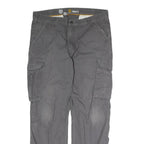 CARHARTT Mens Regular Grey Relaxed Fit Cargo Trousers W36 L32 Workwear Utility