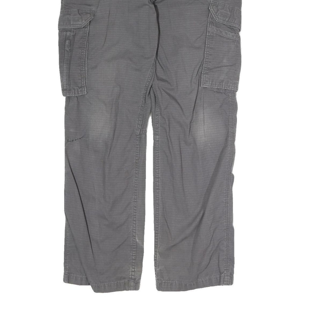 CARHARTT Mens Regular Grey Relaxed Fit Cargo Trousers W36 L32 Workwear Utility