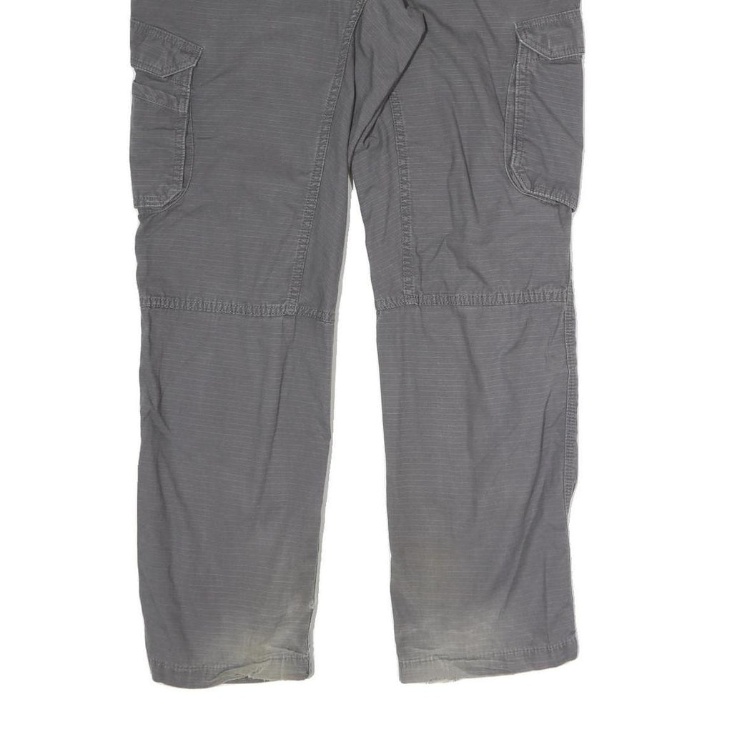 CARHARTT Mens Regular Grey Relaxed Fit Cargo Trousers W36 L32 Workwear Utility