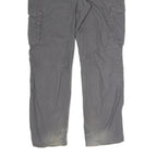 CARHARTT Mens Regular Grey Relaxed Fit Cargo Trousers W36 L32 Workwear Utility