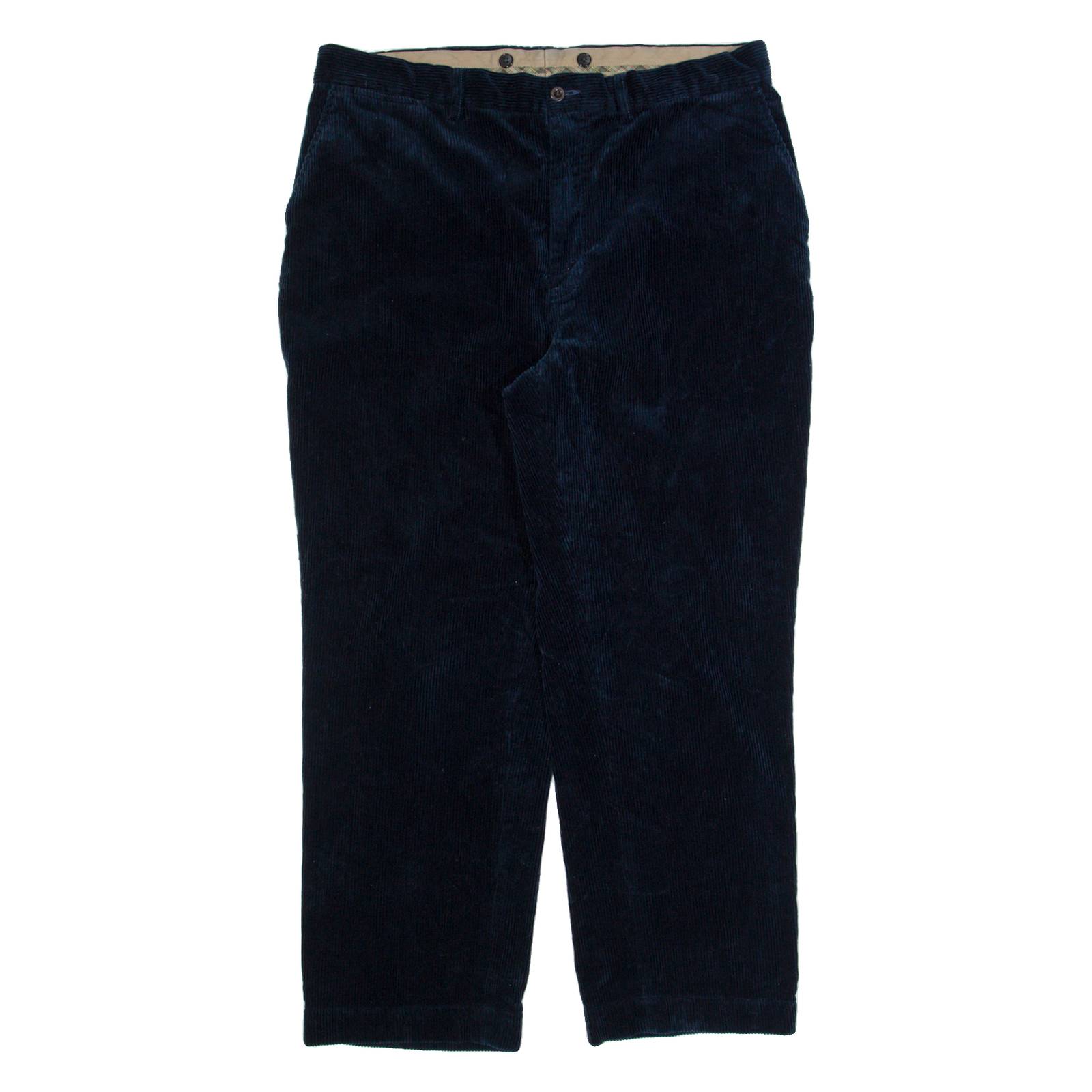 POLO RALPH LAUREN Chino Mens Corduroy Trousers Blue Regular Straight W38 L28