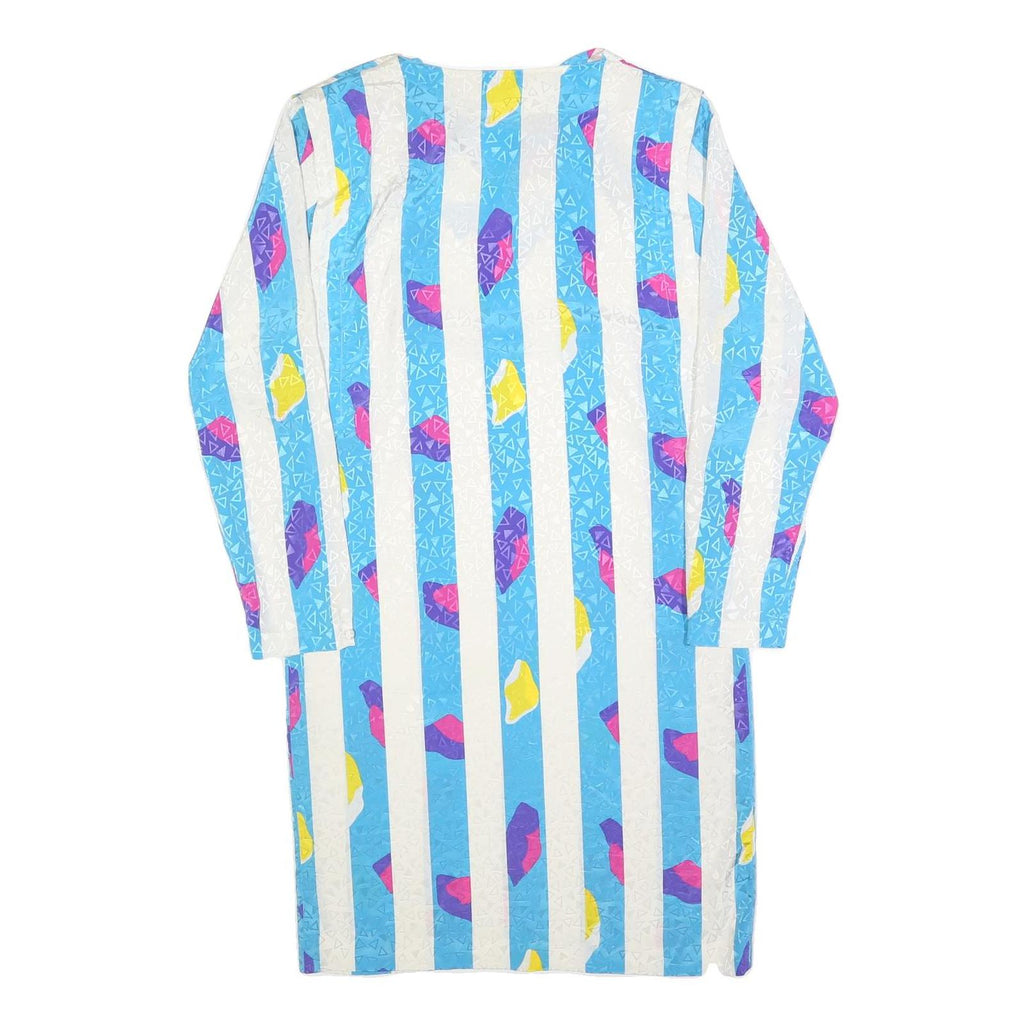 MS CHAUS Womens Blue & White Abstract Print Day Dress Polyester Size S