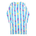 MS CHAUS Womens Blue & White Abstract Print Day Dress Polyester Size S