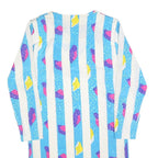 MS CHAUS Womens Blue & White Abstract Print Day Dress Polyester Size S