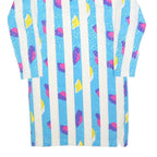 MS CHAUS Womens Blue & White Abstract Print Day Dress Polyester Size S