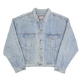 ONLY YOU Mens Blue Denim Cotton Button Jacket L Casual Classic Light Wash
