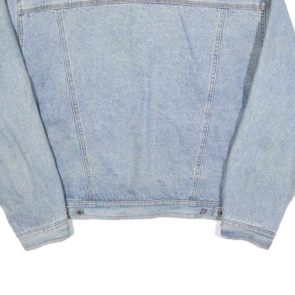 ONLY YOU Mens Blue Denim Cotton Button Jacket L Casual Classic Light Wash