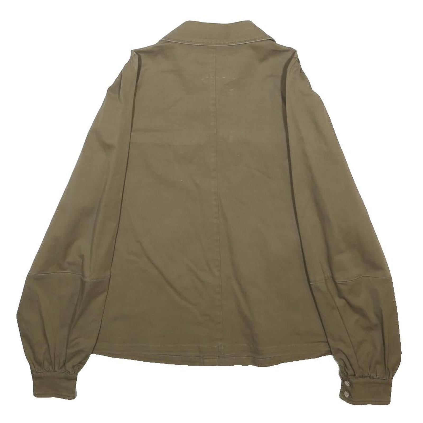 TED BAKER Womens Beige Cotton Blend Shirt Jacket S Plain Button Fastening Casual