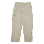 CARHARTT Mens Regular Beige Cargo Cotton Blend Trousers W36 L29 Workwear Zip