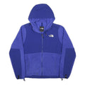 THE NORTH FACE Womens Blue Hooded Zip Jacket S Polyester Fleece Outdoor Warm