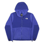 THE NORTH FACE Womens Blue Hooded Zip Jacket S Polyester Fleece Outdoor Warm