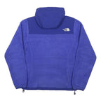 THE NORTH FACE Womens Blue Hooded Zip Jacket S Polyester Fleece Outdoor Warm