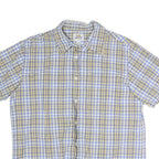 LEVI'S Mens Blue & Yellow Check Shirt L Cotton Summer Short Sleeve Casual
