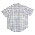 LEVI'S Mens Blue & Yellow Check Shirt L Cotton Summer Short Sleeve Casual