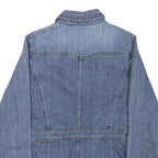 DKNY Womens Blue Denim Cotton Blend Button Jacket S Classic Fit Casual Outerwear