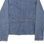 DKNY Womens Blue Denim Cotton Blend Button Jacket S Classic Fit Casual Outerwear