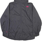 THE NORTH FACE Womens Grey & Pink Outdoor Jacket L Polyester Blend Zip Hooded