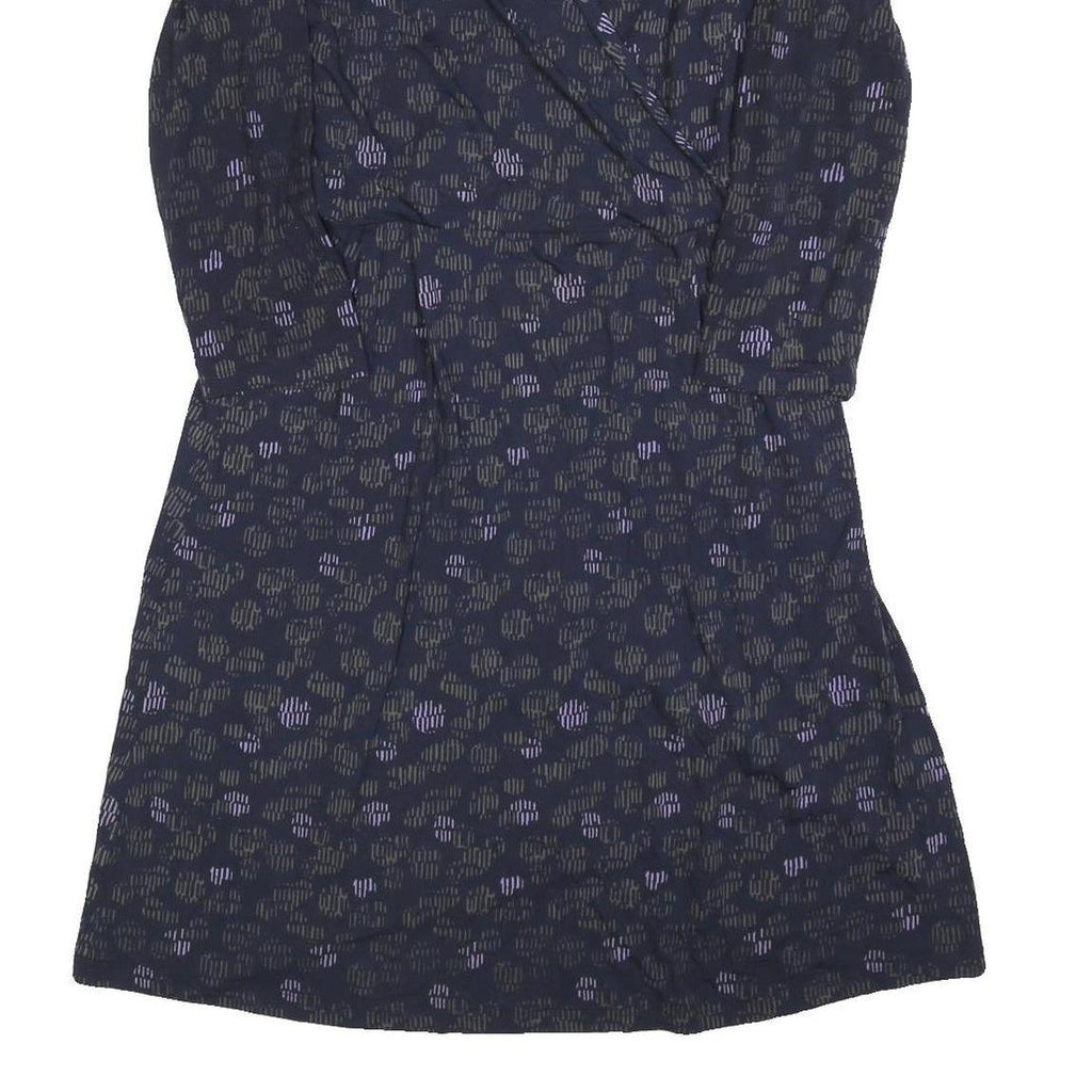 WHITE STUFF Womens Blue Floral Day Cotton Blend Dress UK 12 Elegant Comfortable