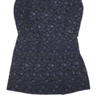 WHITE STUFF Womens Blue Floral Day Cotton Blend Dress UK 12 Elegant Comfortable