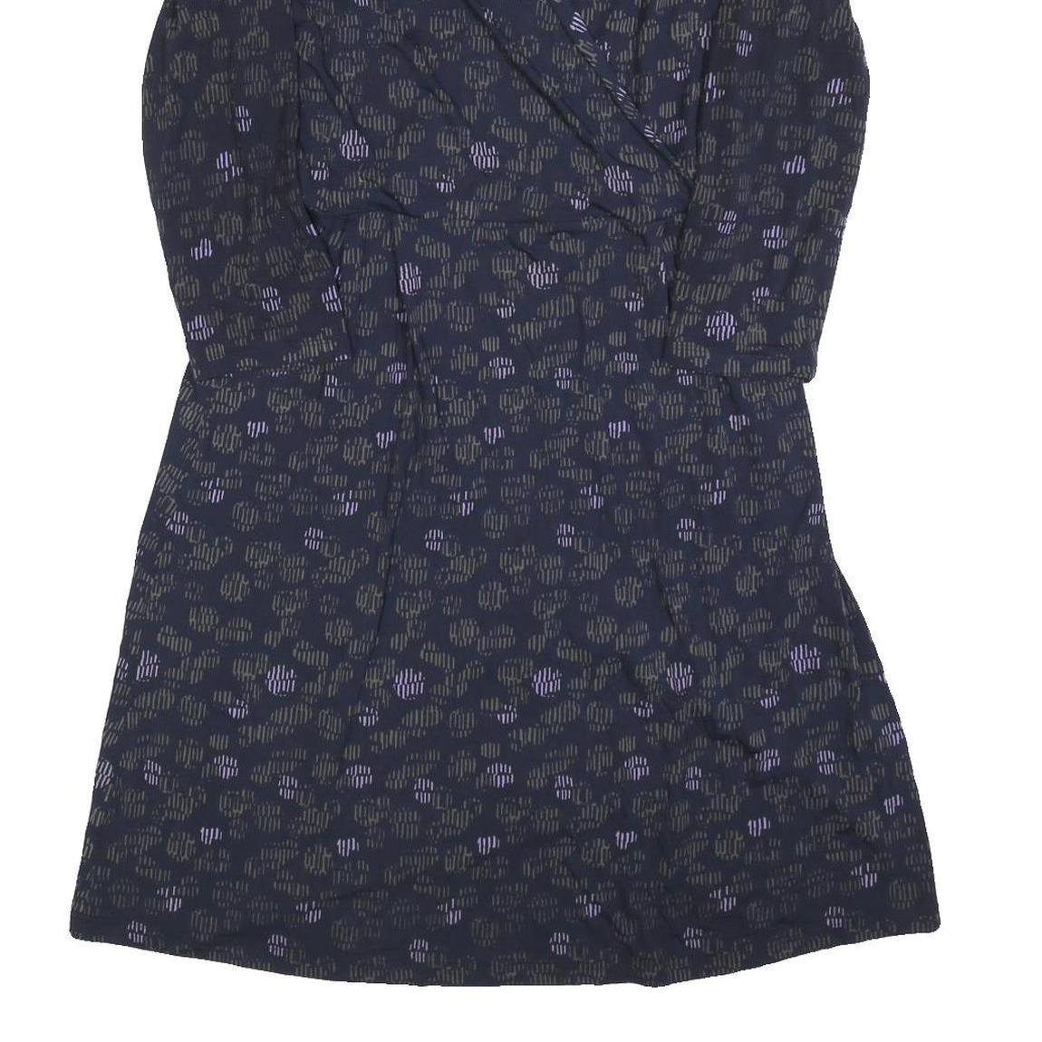 WHITE STUFF Womens Blue Floral Day Cotton Blend Dress UK 12 Elegant Comfortable