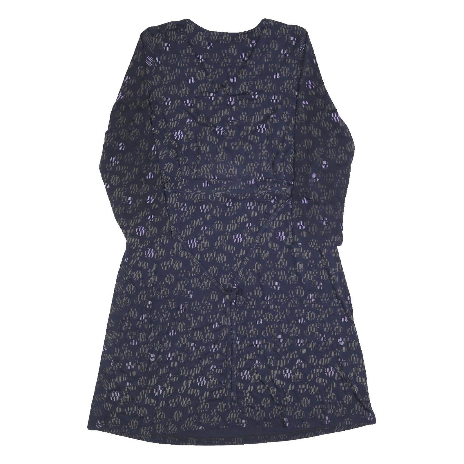 WHITE STUFF Womens Blue Floral Day Cotton Blend Dress UK 12 Elegant Comfortable