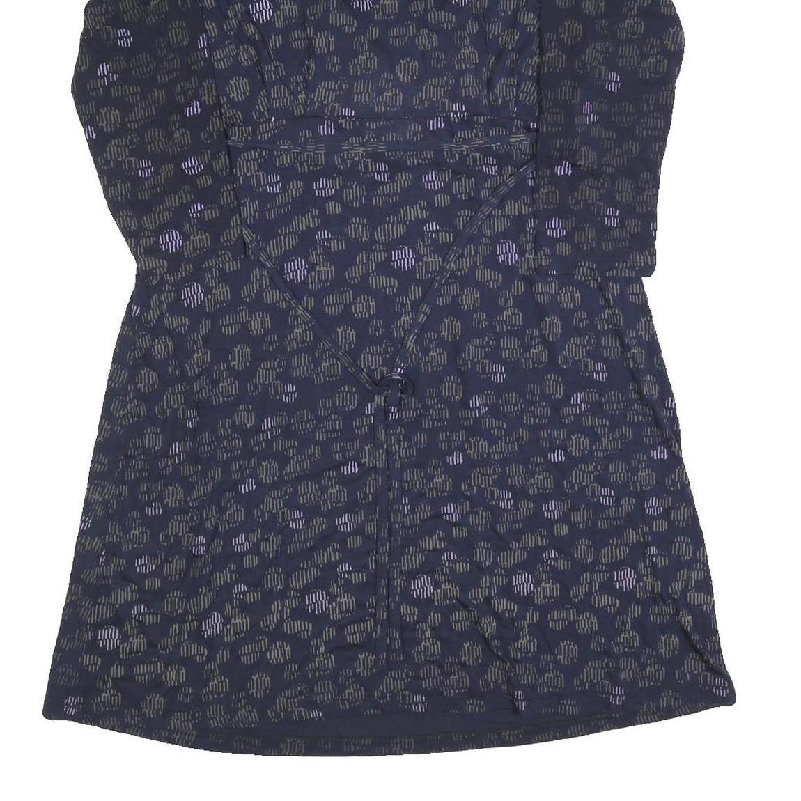 WHITE STUFF Womens Blue Floral Day Cotton Blend Dress UK 12 Elegant Comfortable