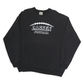LEE Mens Black Lassen Football Crew Neck M Cotton Sweatshirt Casual