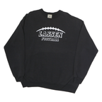 LEE Mens Black Lassen Football Crew Neck M Cotton Sweatshirt Casual