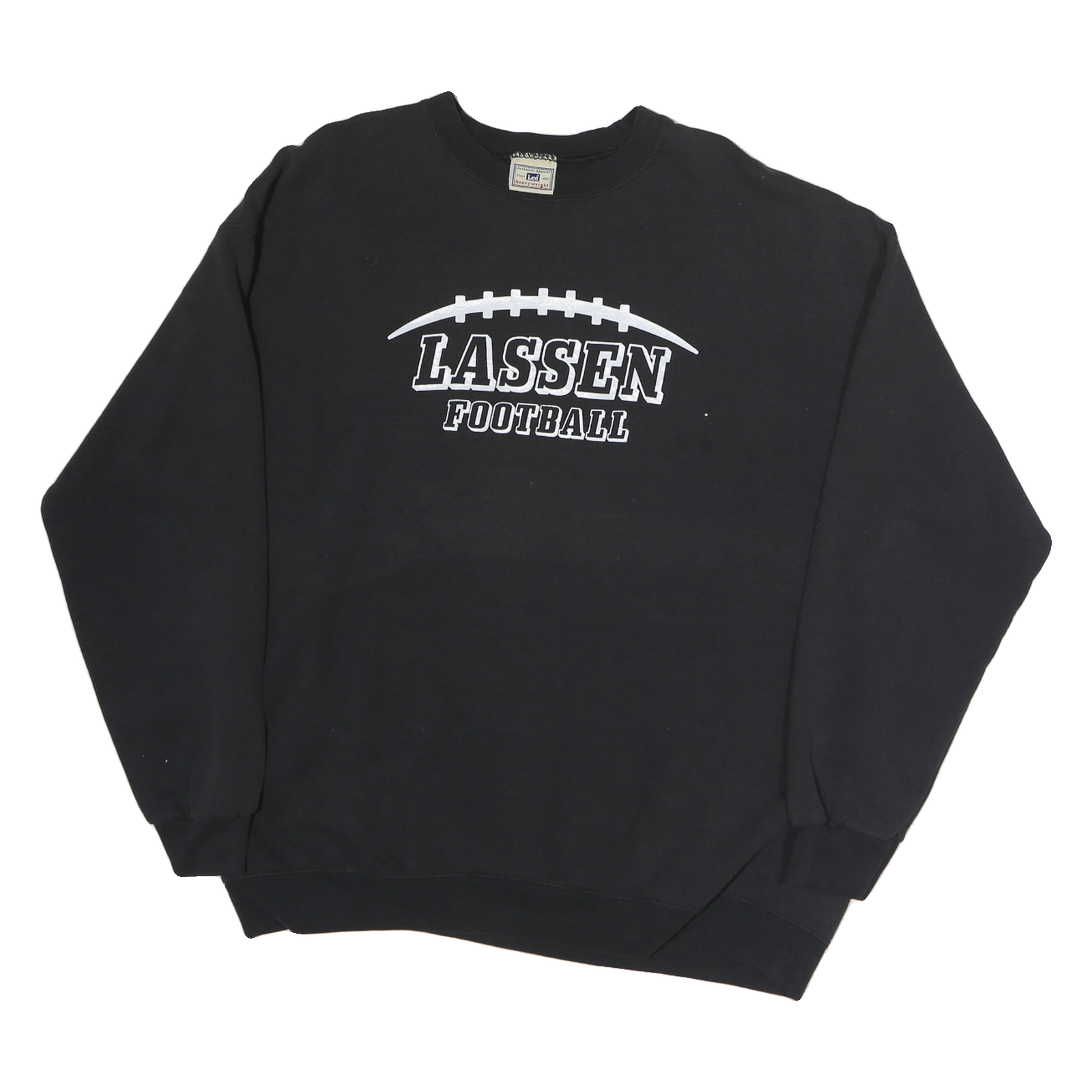 LEE Mens Black Lassen Football Crew Neck M Cotton Sweatshirt Casual