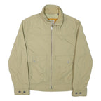 TIMBERLAND Mens Beige Jacket M Polyester Blend Plain Zip Casual Outdoor Wear