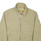 TIMBERLAND Mens Beige Jacket M Polyester Blend Plain Zip Casual Outdoor Wear