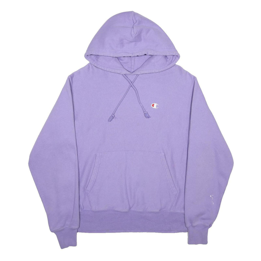 CHAMPION REVERSE WEAVE Womens Lilac Hoodie M Cotton Blend Casual Pullover