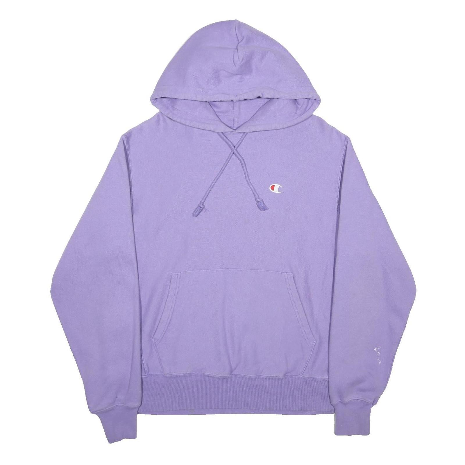 CHAMPION REVERSE WEAVE Womens Lilac Hoodie M Cotton Blend Casual Pullover