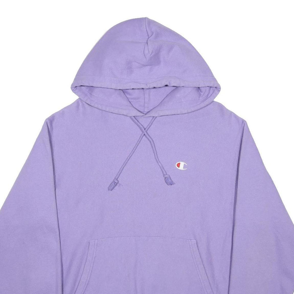 CHAMPION REVERSE WEAVE Womens Lilac Hoodie M Cotton Blend Casual Pullover