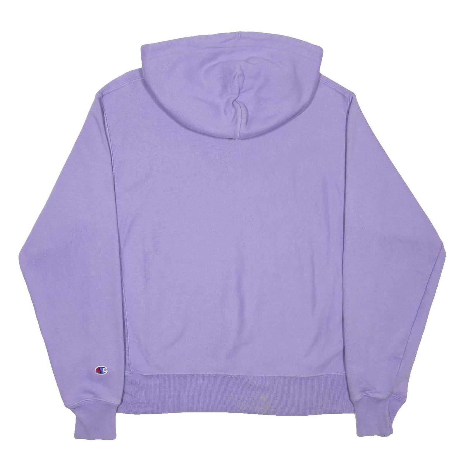 CHAMPION REVERSE WEAVE Womens Lilac Hoodie M Cotton Blend Casual Pullover