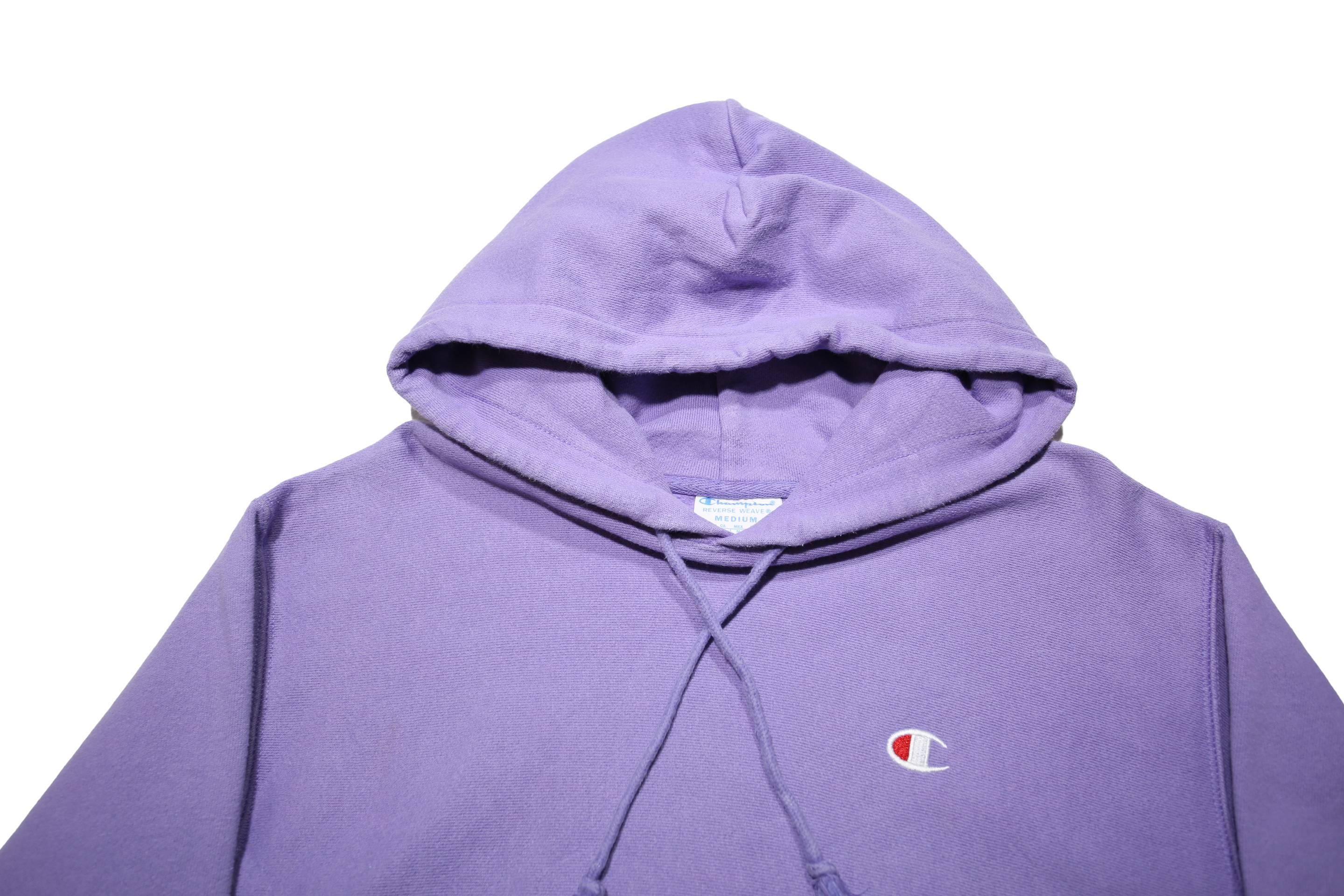 CHAMPION REVERSE WEAVE Womens Lilac Hoodie M Cotton Blend Casual Pullover
