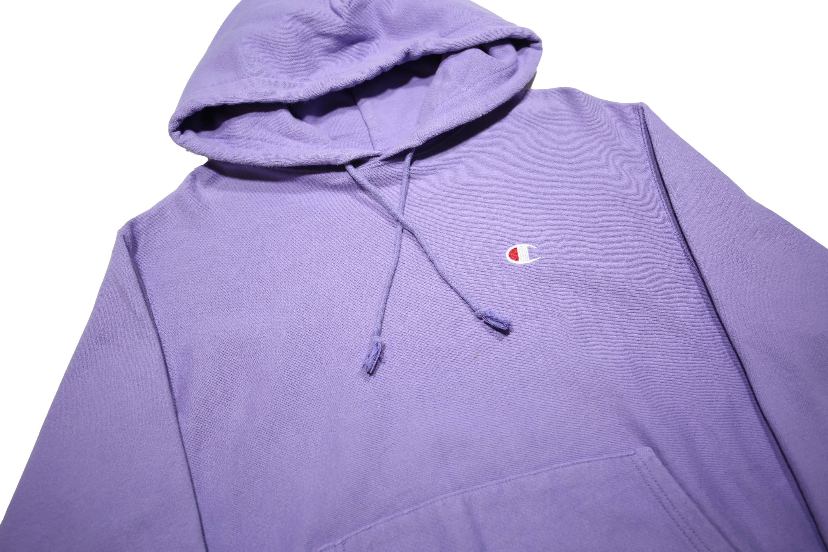 CHAMPION REVERSE WEAVE Womens Lilac Hoodie M Cotton Blend Casual Pullover