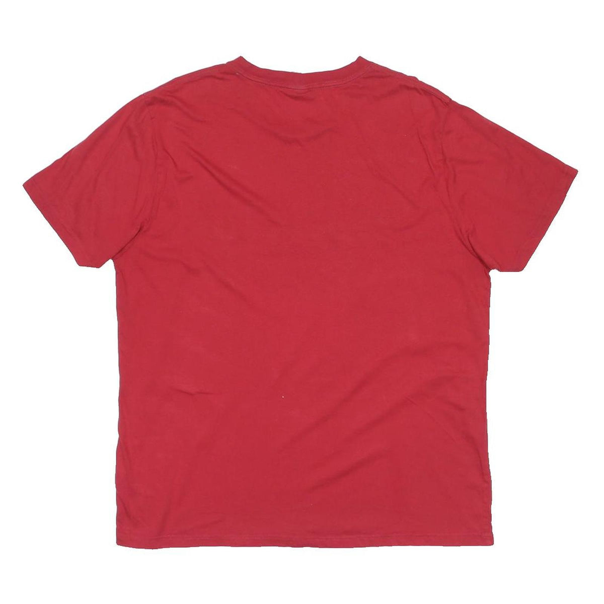 BENCH Mens Red T-Shirt XL Short Sleeve Crew Neck Cotton Blend Logo Graphic