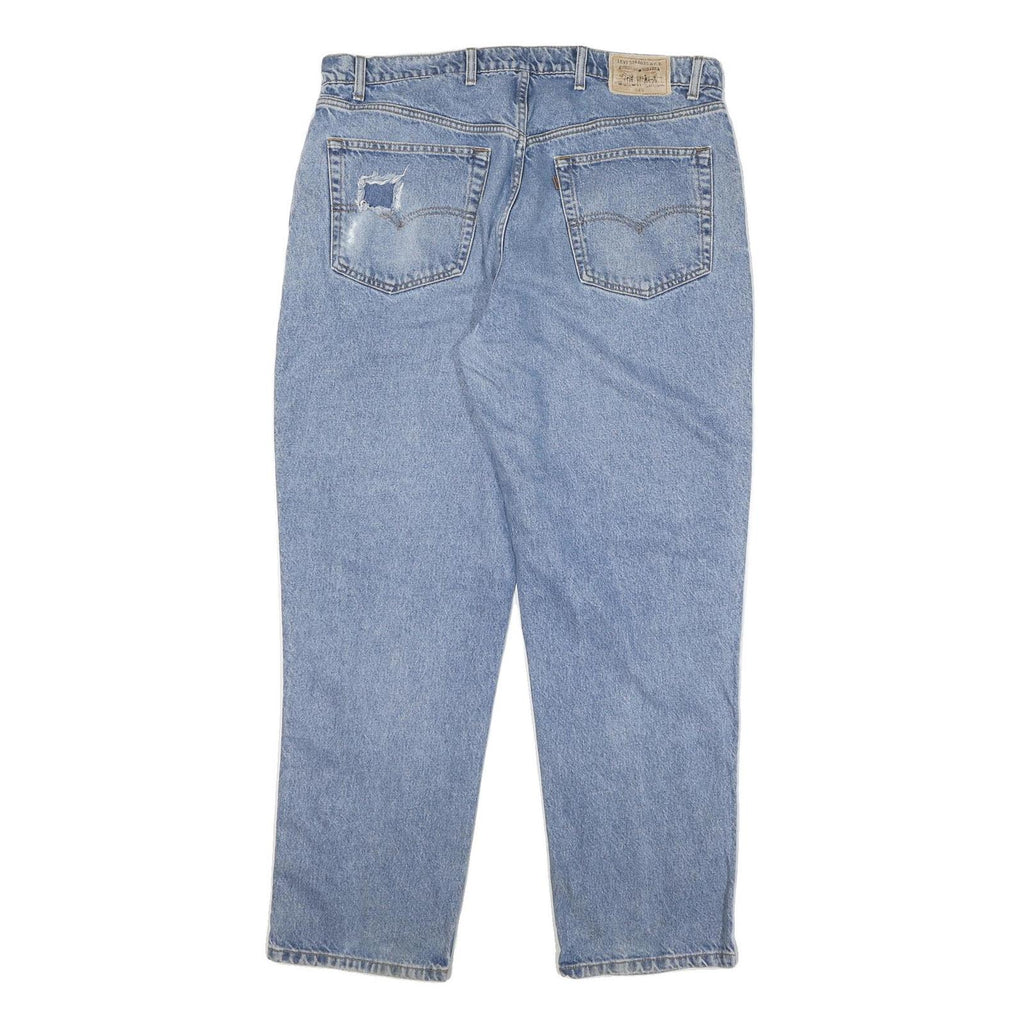LEVI'S Mens Jeans Blue Loose Straight Denim Medium W40 L32 Classic Cotton Blend
