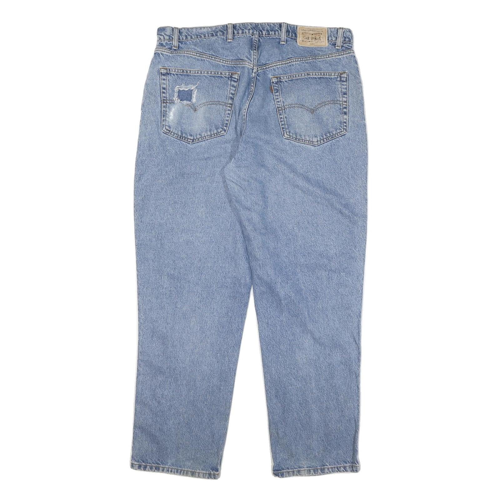 LEVI'S Mens Jeans Blue Loose Straight Denim Medium W40 L32 Classic Cotton Blend