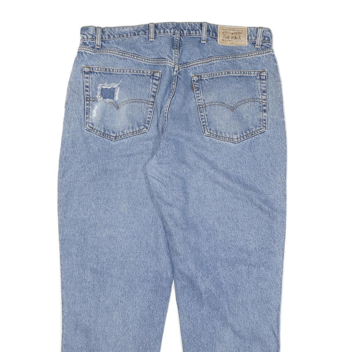 LEVI'S Mens Jeans Blue Loose Straight Denim Medium W40 L32 Classic Cotton Blend