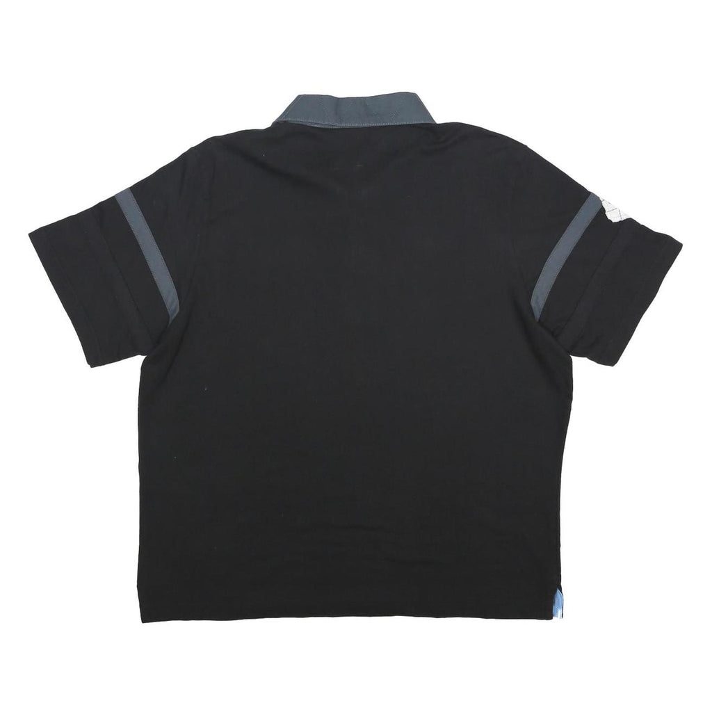 ADIDAS Mens Black and Grey All Blacks Short Sleeve Polo Shirt XL Rugby