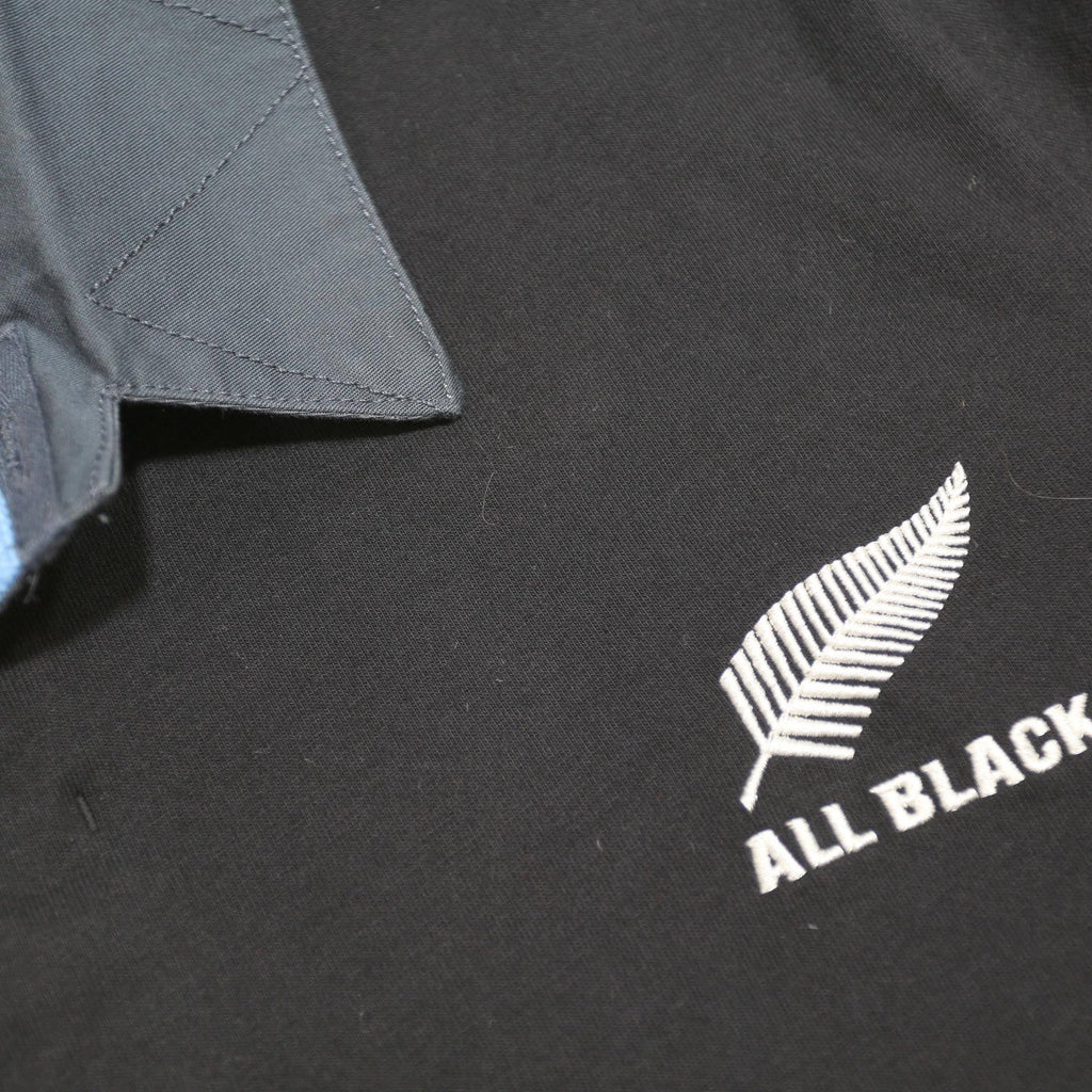 ADIDAS Mens Black and Grey All Blacks Short Sleeve Polo Shirt XL Rugby