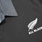 ADIDAS Mens Black and Grey All Blacks Short Sleeve Polo Shirt XL Rugby